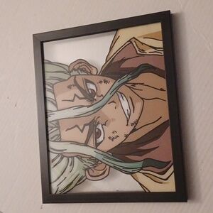 Senku (From Dr. Stone) Anime Glass Painting - 8x10 Photo frame